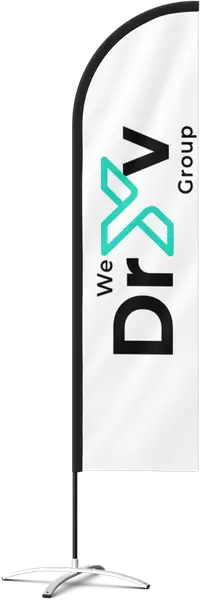 Beach flag aux couleurs de We Dryv Group